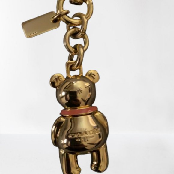 Coach bear keychain in color gold - Picture 2 of 3